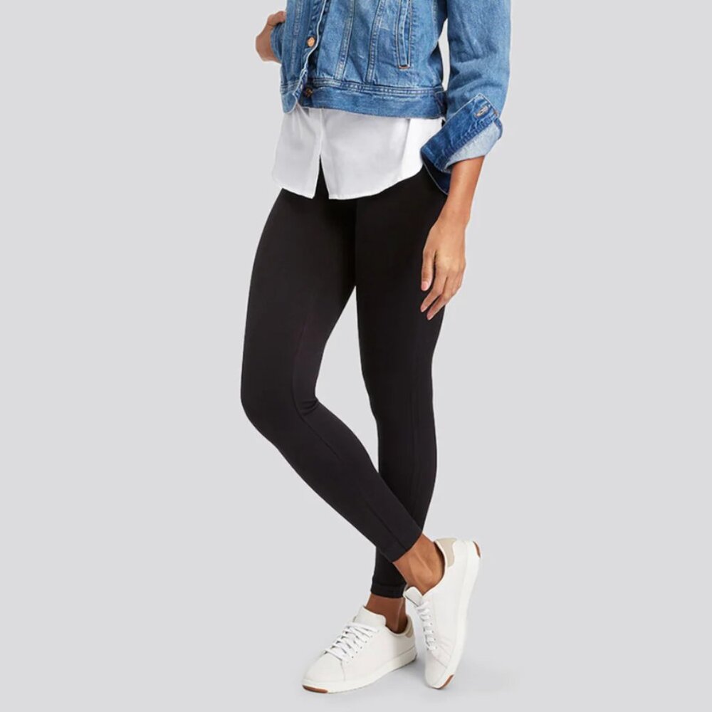 Spanx Look at Me Now Seamless Leggings Black Shaping Tights Activewear Size M